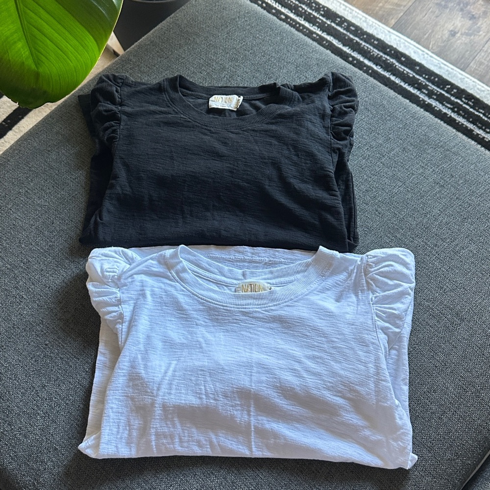 NATION LTD LOREN PEASANT TEE in Choice of White and Black - Picture 14 of 15